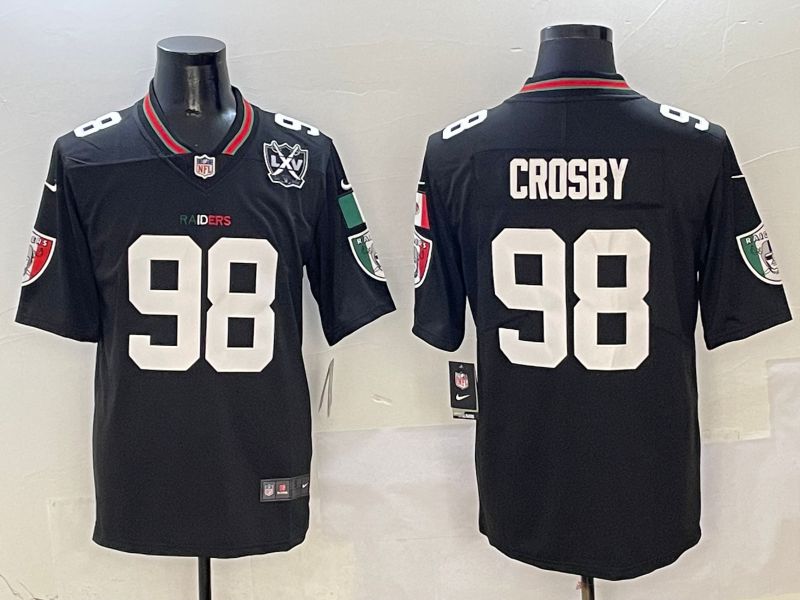 Men Oakland Raiders #98 Crosby Black Mexico 2025 Nike Limited NFL Jersey style 1->oakland raiders->NFL Jersey